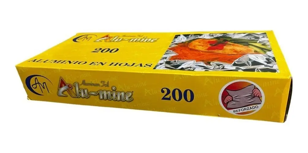 Hojas de papel aluminio 200 servilleta, alumine, caja
