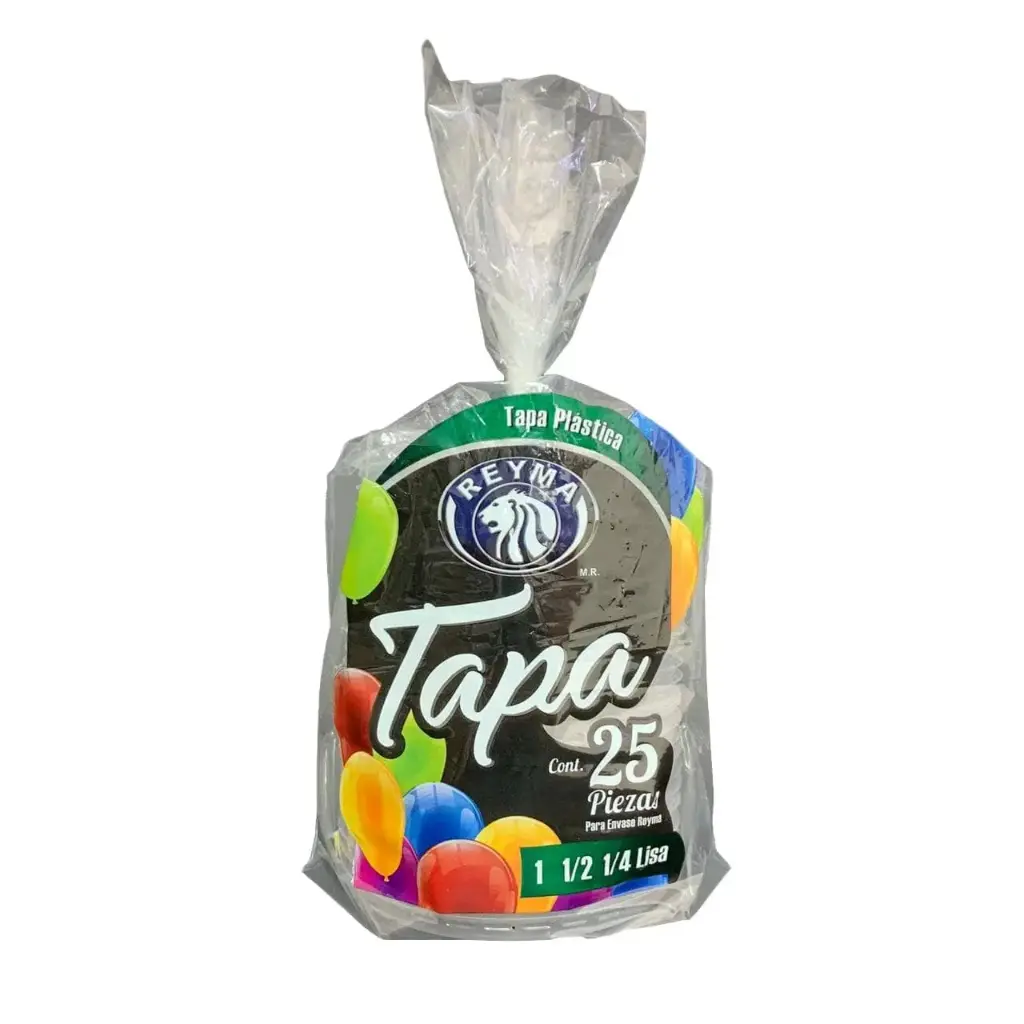 [1581] Tapa de container de litro, 1/2 y 1/4 25 pz, reyma paquete