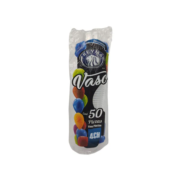 [1604] Vaso plastico 4 onzas 50 pz, reyma, paquete