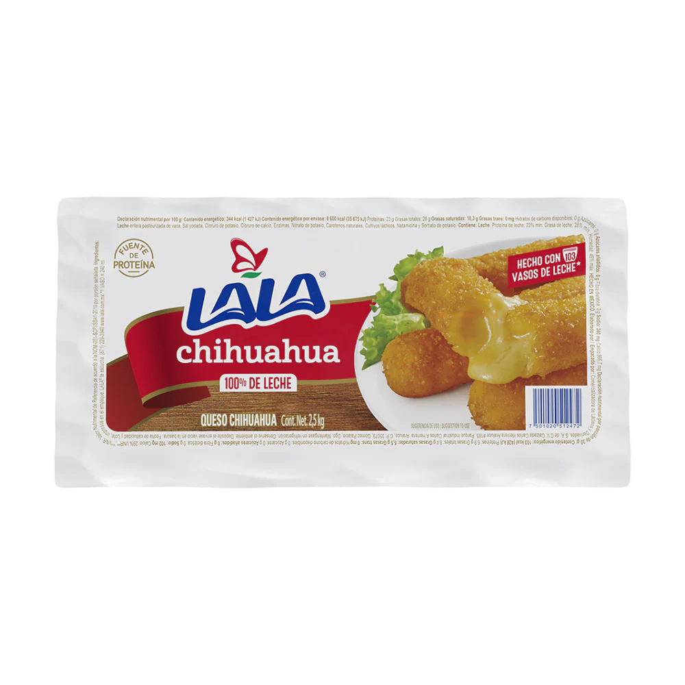 Queso chihuahua 2.3 k, lala, barra