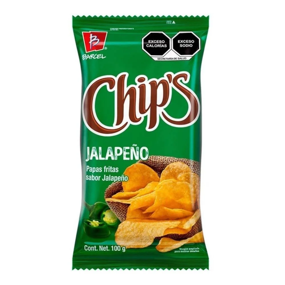 Chips jalapeños de 170grs, barcel, pieza