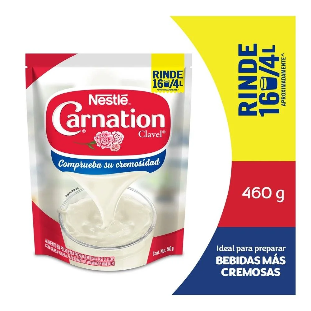 Leche en polvo de 460 grs carnation, nestle, pieza