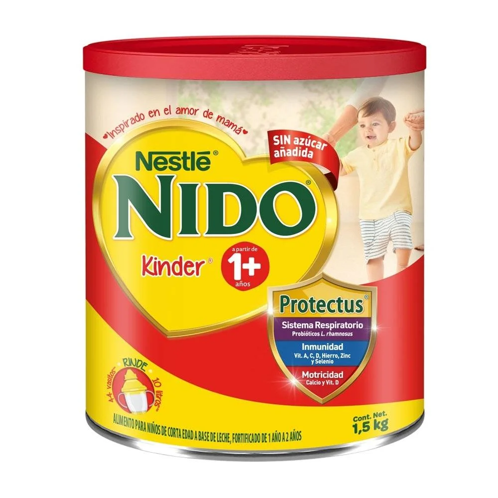Leche en polvo nido 1.5 kilos, nestle, bote