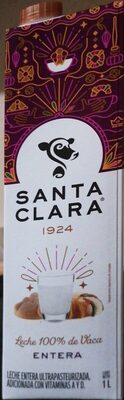 Leche entera, santa clara, litro