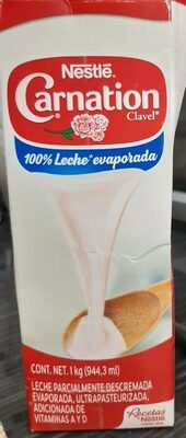 Leche evaporada de litro, carnation, pieza.