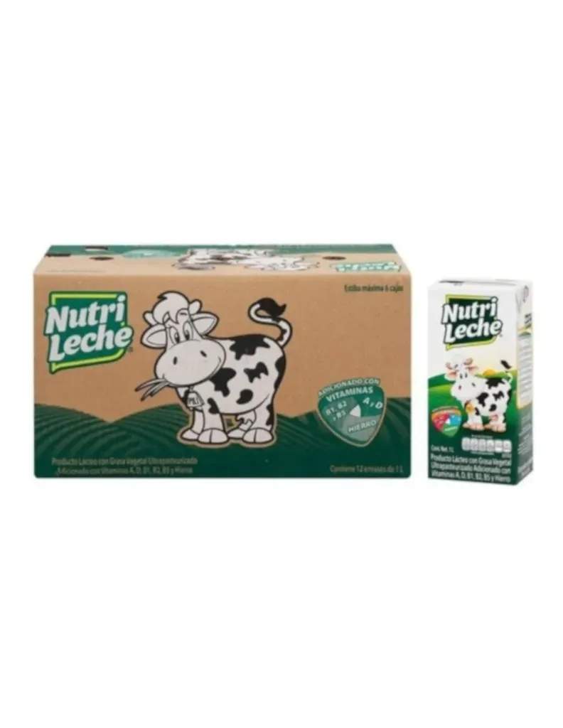 Leche de litro12 pz, nutrileche, caja