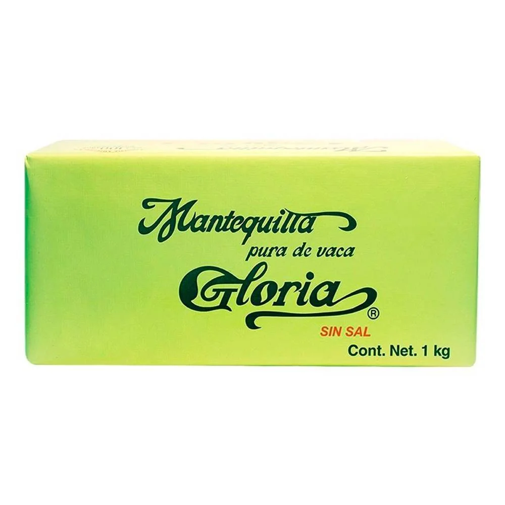 Mantequilla de reposteria verde sin sal, gloria, kilo