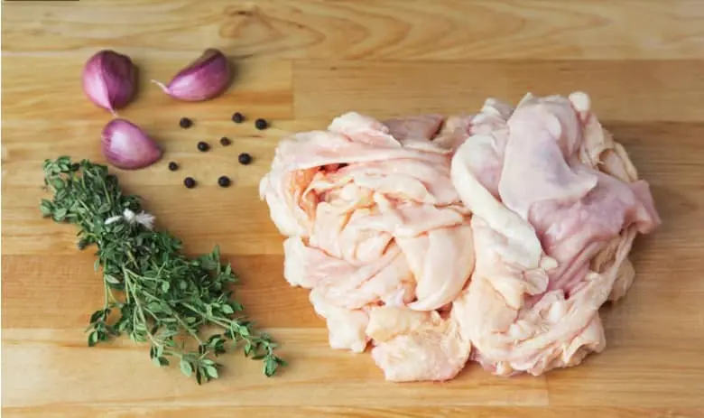 Piel de pollo, kilo