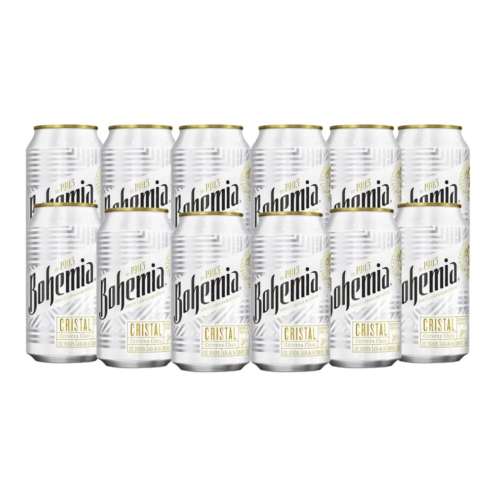 Cerveza blanca de 437 ml 24 lata, bohemia, charola