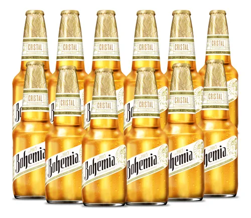 Cerveza clara de 355ml 12 botellas, bohemia, caja