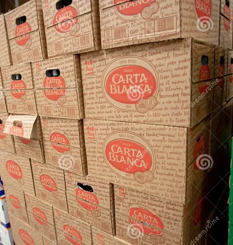 Cerveza caguama 1.2 l, carta blanca, carton