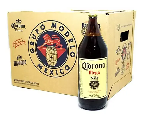 Cerveza caguama 1.2 litros, corona, caja