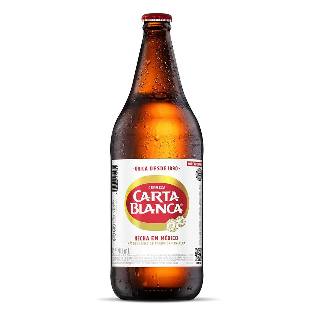 Cerveza caguama de 1.2 lts, carta clara, pieza