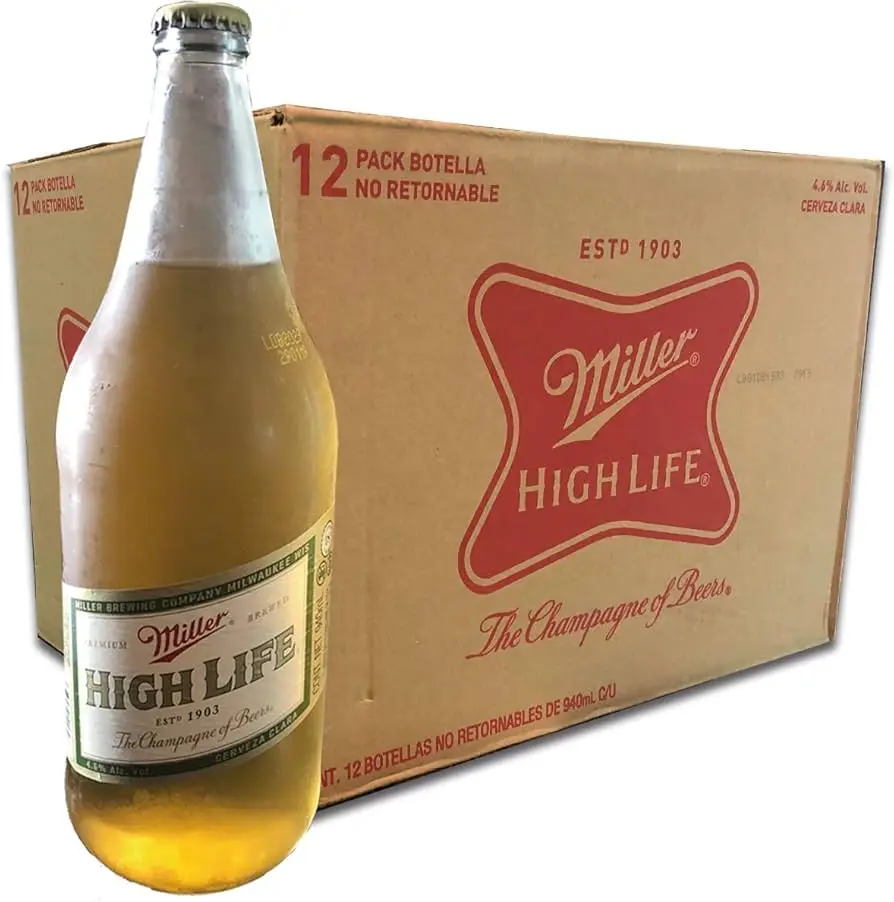 Cerveza familiar de 940 ml, miller, carton