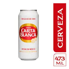 Cerveza de 437 ml, carta blanca, lata