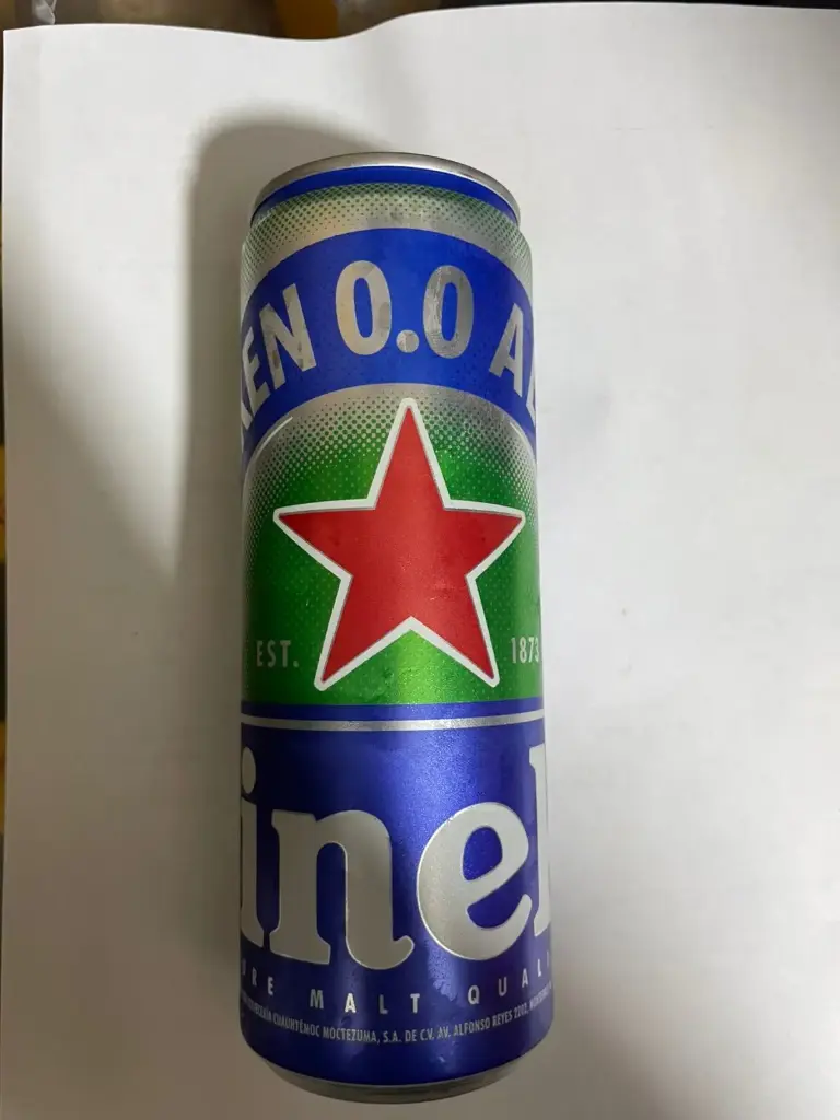 Cerveza latón de 355 ml, heinekeen 0.0, pieza