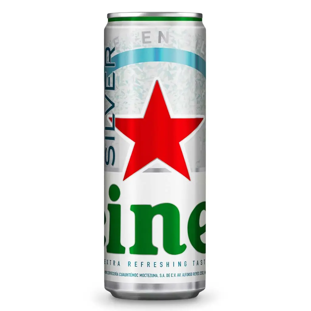 Cerveza silver de 355 ml, heineken, lata