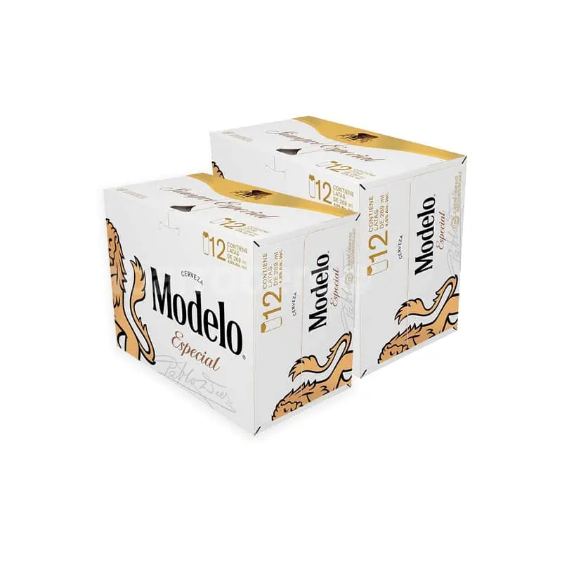 Cerveza media 355ml 12 pz, modelo especial, caja