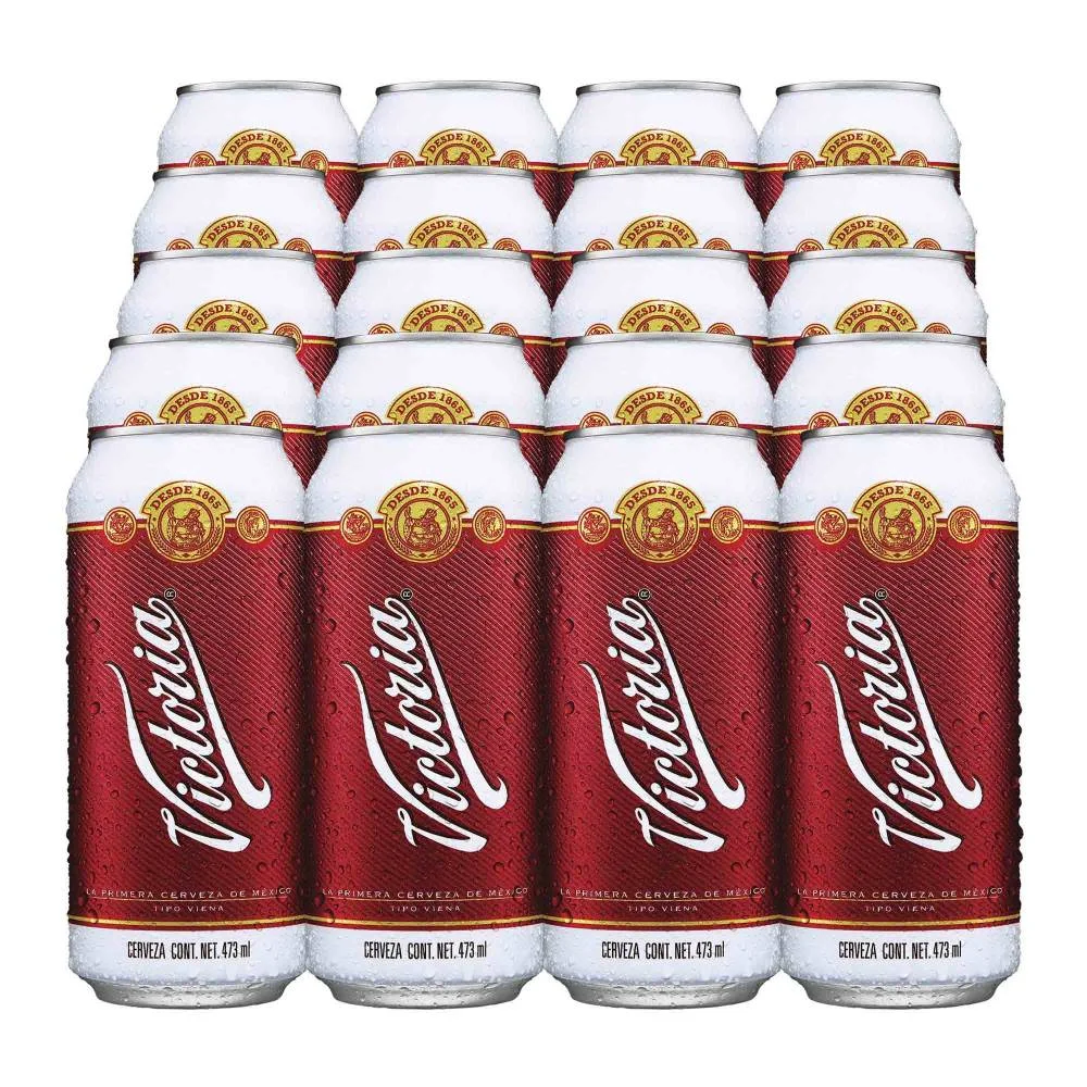 Cerveza victoria lata, laton de 473 ml, 24 unidades, charola