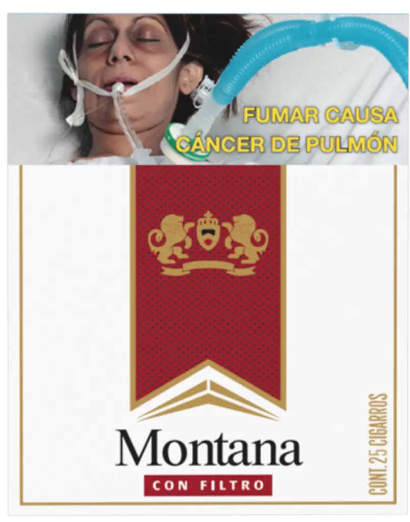Cigarro con filtro de 25pz 8 cajetilla, montana, paquete