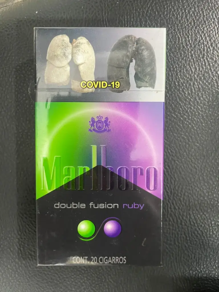 Cigarro double fusión Ruby, Marlboro cajetilla