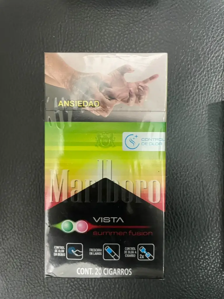 Cigarro summer fusion, Marlboro cajetilla