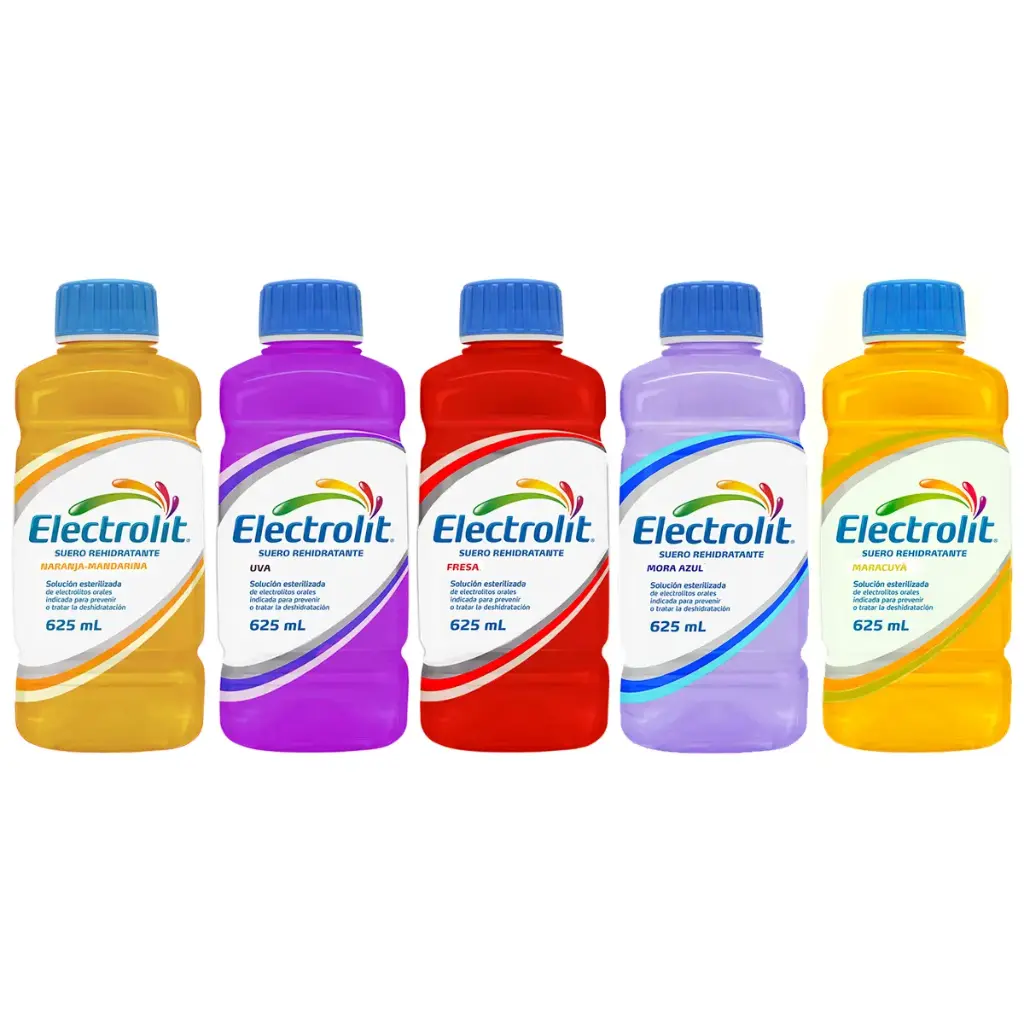 Suero de sabores 625ml 6 pz, Electrolit, paquete