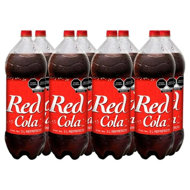 Refresco 3 lts 8 pz, Red cola, caja