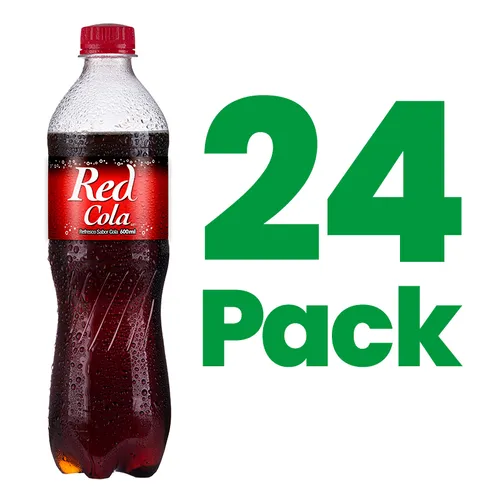 Refresco de 600 ml 24 pz, red cola, caja