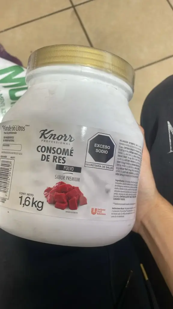 Consome de res 1.6 kilos, knorr, bote