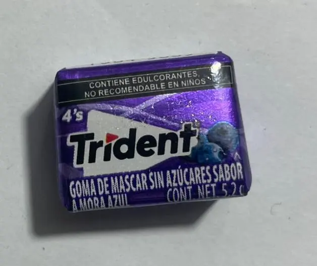 Chicle mora azul 5.2, Trident, pieza 
