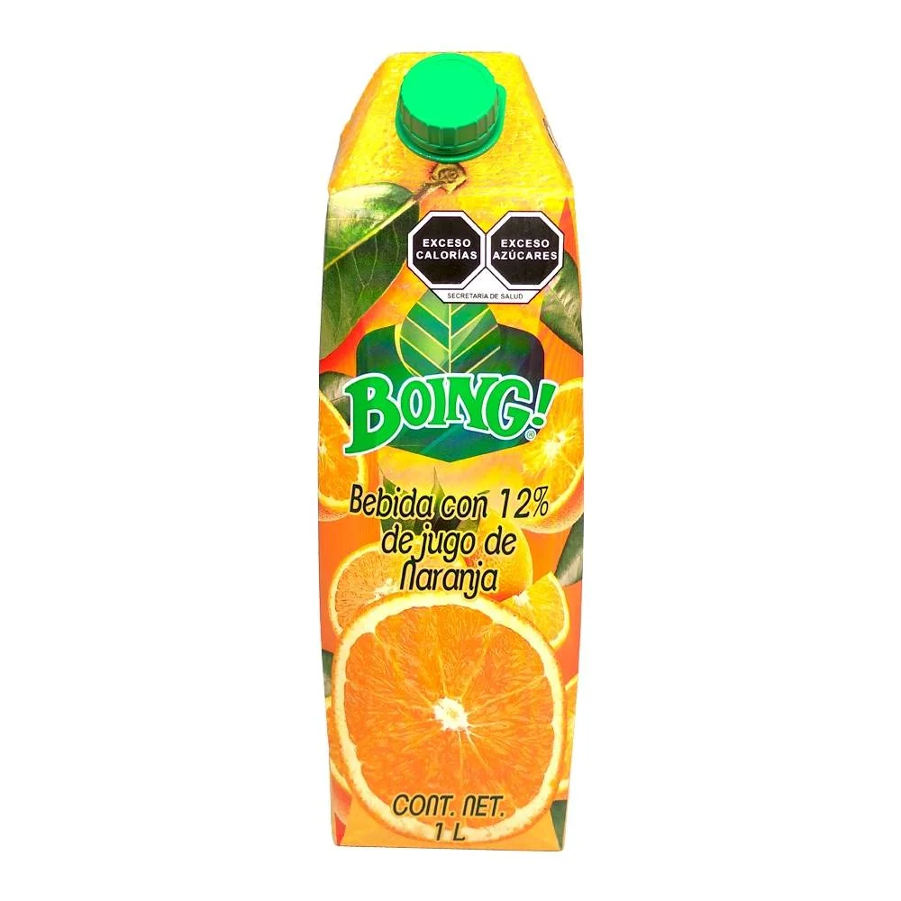 Jugo de naranja, boing, litro