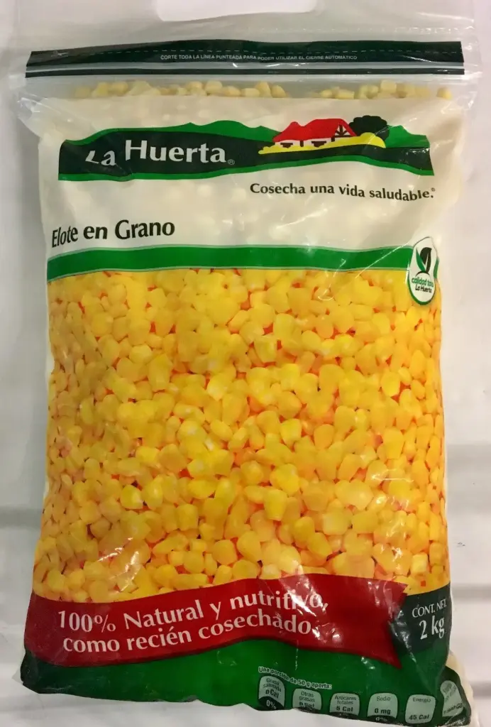 Elote en grano congelado 2 kilos, pieza