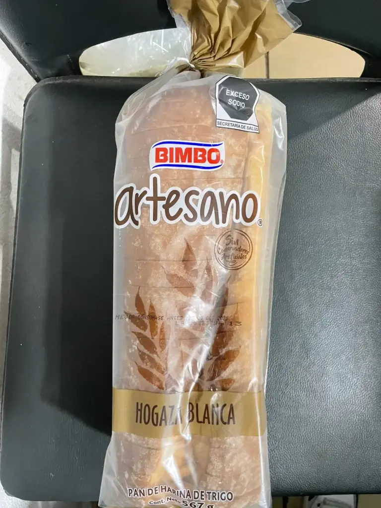 Pan artesano 567 grs, bimbo, pieza