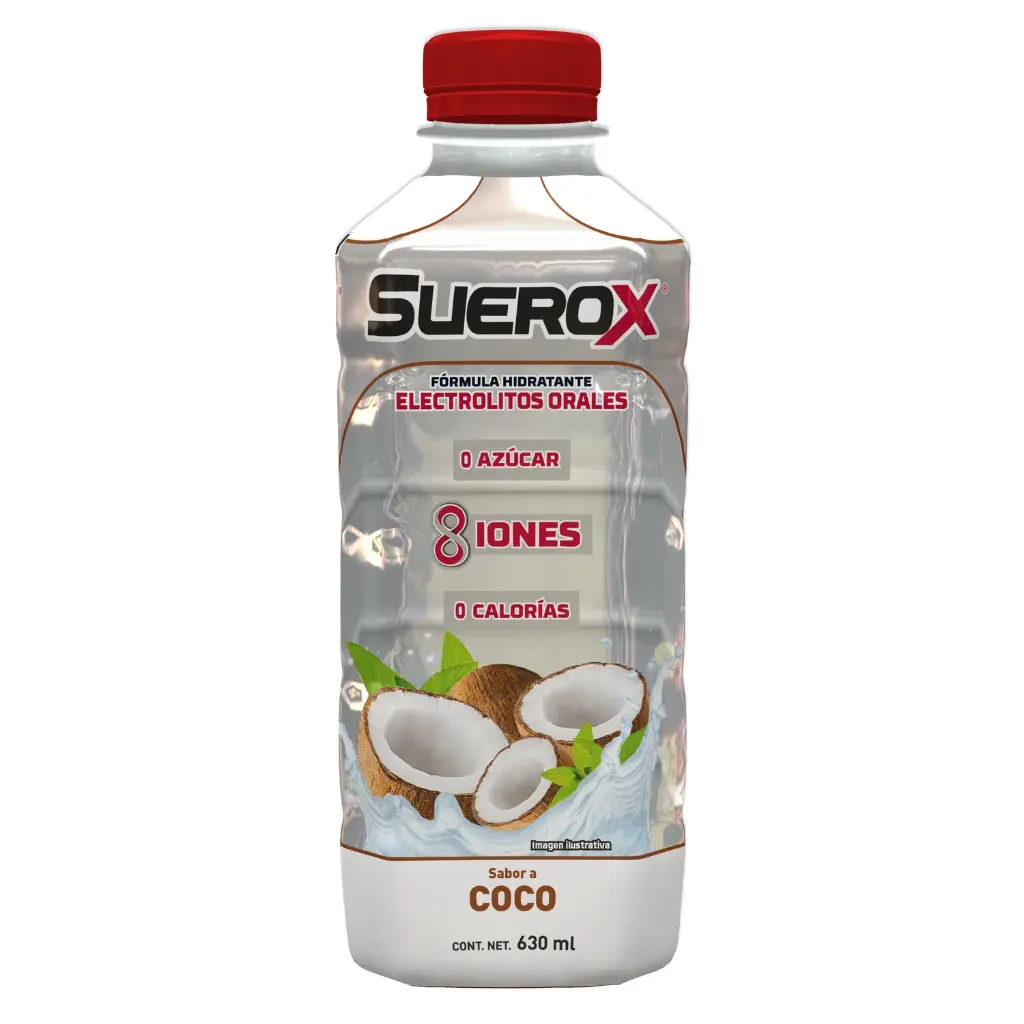 Bebida hidratante coco 630 ml, suerox, pieza 