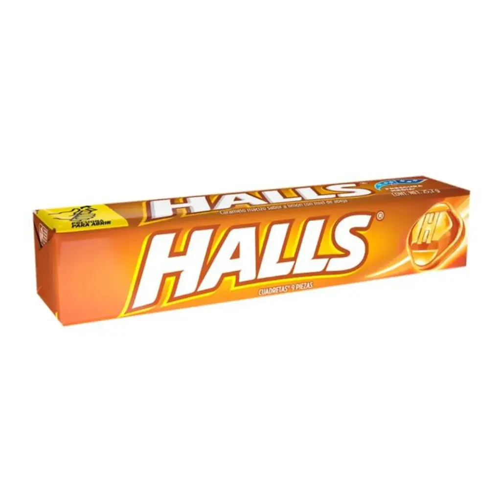 Caramelo mentolado de miel de 25.2 g, halls, pieza