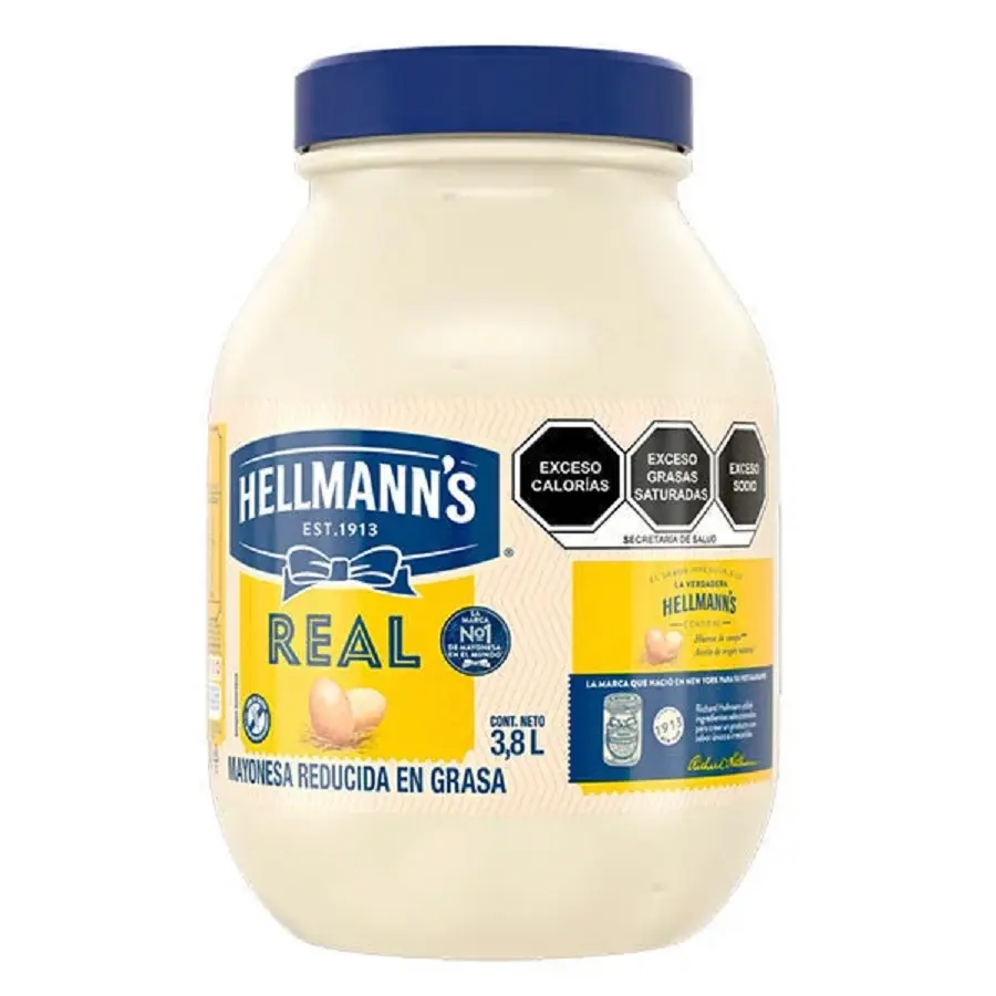 Mayonesa con limon 3.8 kg, Hellmans real, pieza