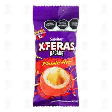 Cacahuate xferas flamin hot 60 g, kacang, pieza