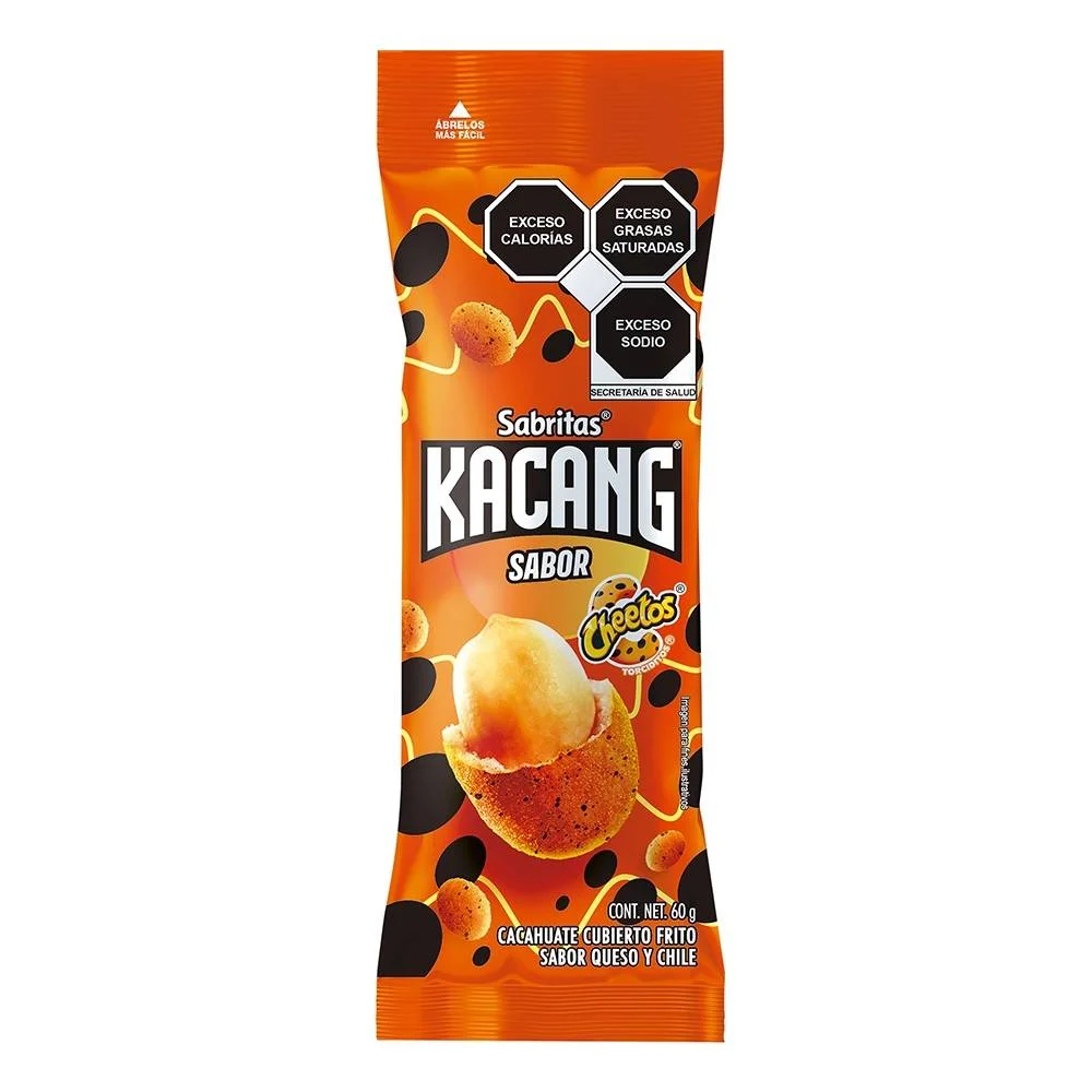 Cacahuate sabor chetos 77 g, kacang, pieza