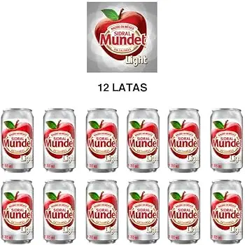 Refresco de manzana light de 355 ml, sidral, 12 piezas