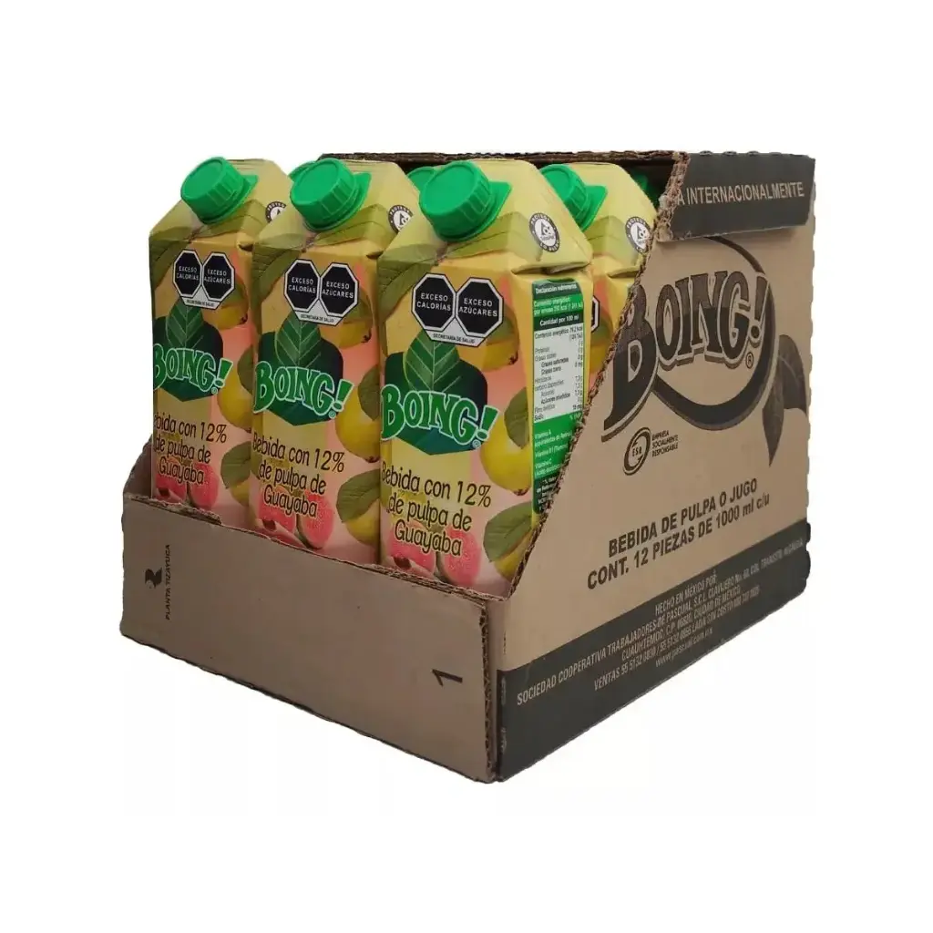 Jugo de guayaba 1L pack 12 pz, Boing, caja 