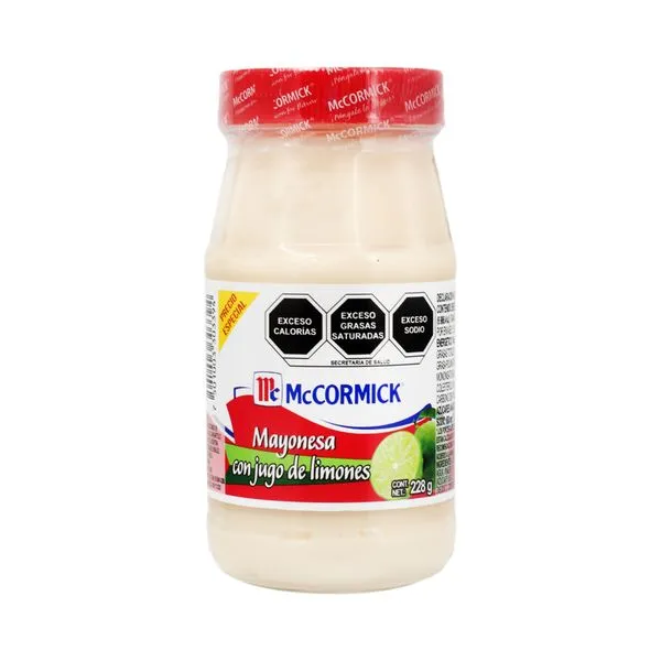 Mayonesa con limon de 228 grs, Mccormick, pieza