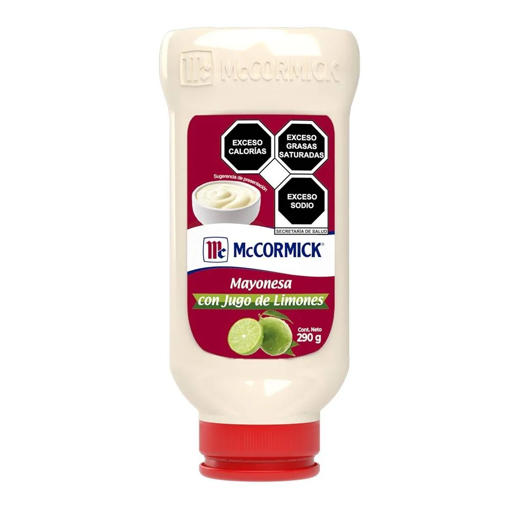 Mayonesa con limon de 290grs, Mccormick, squeeze