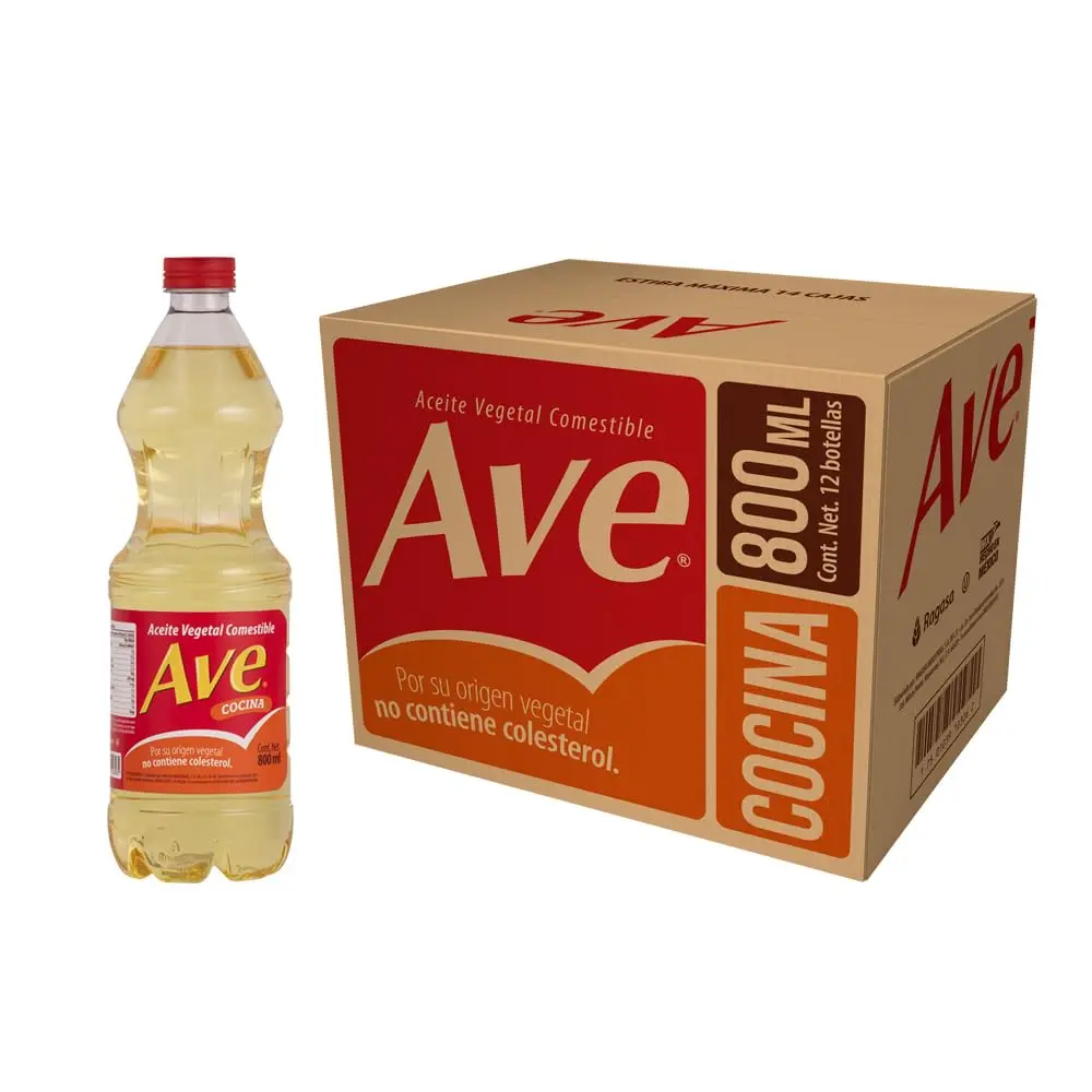 Aceite vegetal 800 ml 12 pz, ave, caja