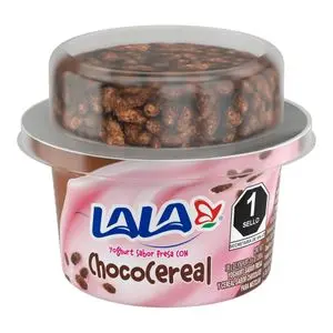 Yogurt sabor fresa con chococereal de 100 gr, lala, pz 