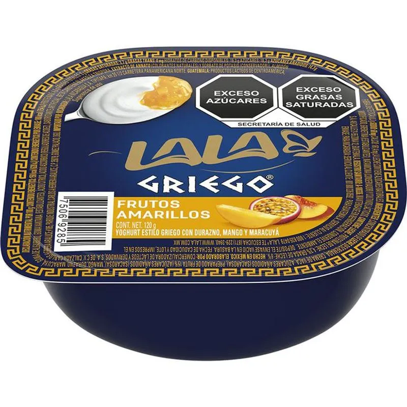 [339A] Yogurt griego sabor frutos amarillos 120 gr, lala,pz 