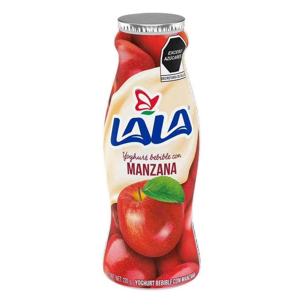 [514A] Yogurt bebible sabor manzana 220 gr, lala, pz 