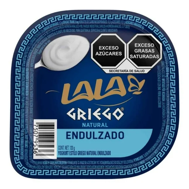 Yogurt griego sabor natural 120gr, lala, pz 