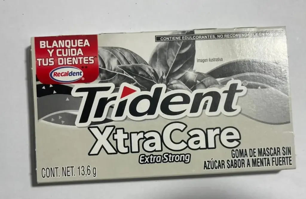 Chicle strong, trident xtracare, 13.6 grs, pieza