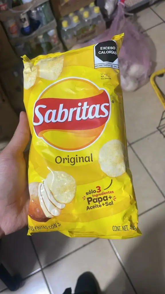Papas fritas con sal 40g, sabritas, pieza